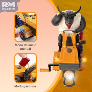 اسباب بازی ماشین چمن زن نارنجی و گاو باغبان MR.Cow Funny Tractor toy_اسباب بازی